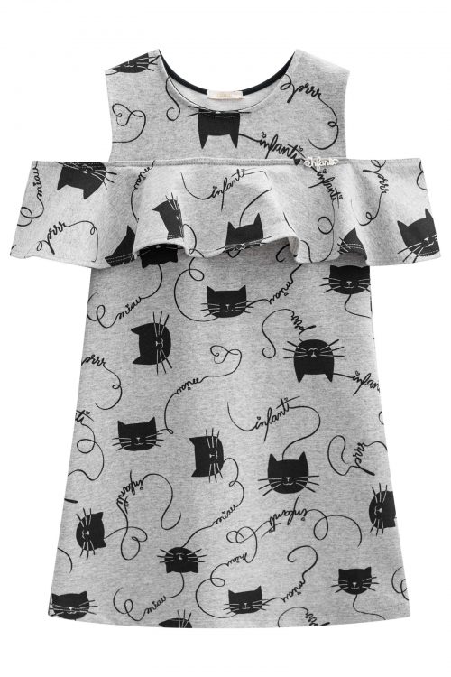 Vestido Gris Cats