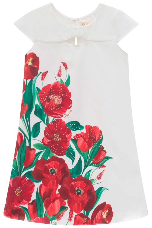Vestido Blanco Flor