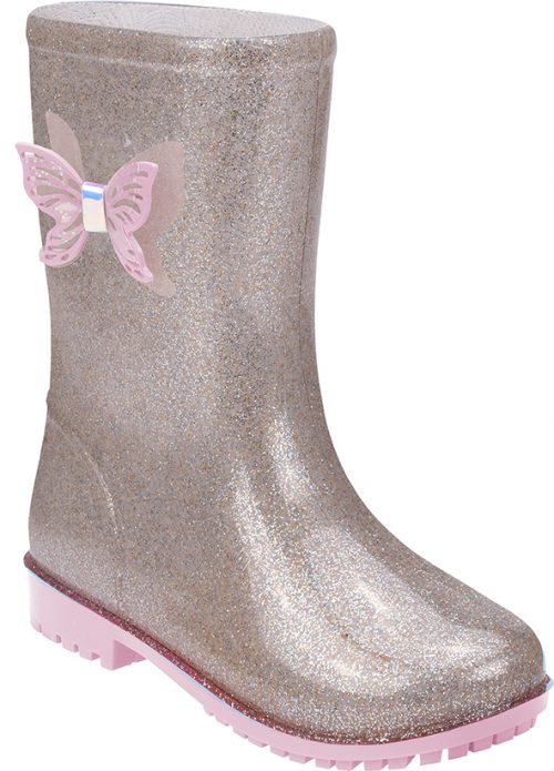 Bota Galocha Mia Mariposa (glitter plata)