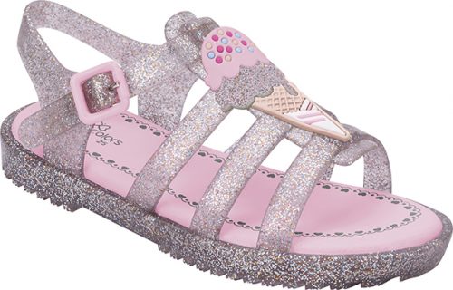 Sandalia cono helado (glitter plata)
