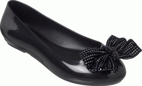 Flat de Lazo de Tela (negro)