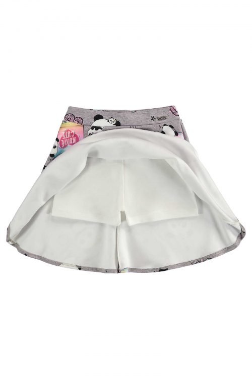 Conjunto sweet panda falda (rosa y gris) - Imagen 3