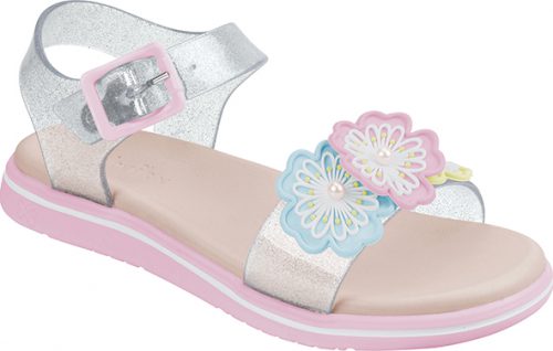 Sandalia manu plata glitter