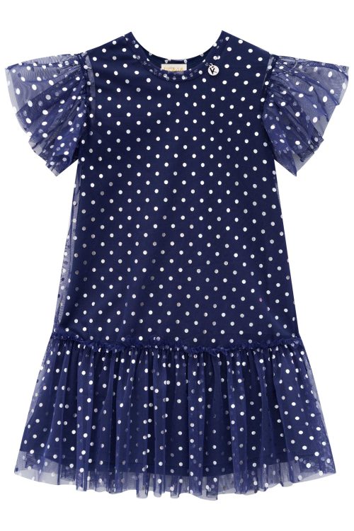 Vestido azul plata