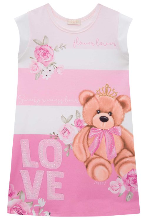 Vestido Osito rosa - Imagen 2