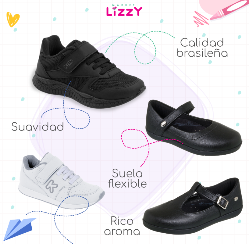 Zapatos escolares blancos 2025
