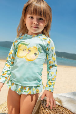 Alternative view of Traje de baño baby limón (Manga larga)