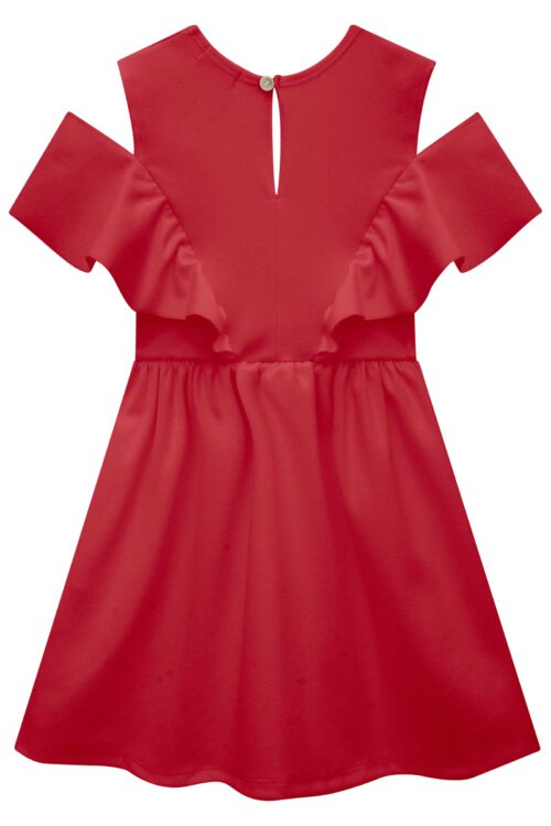 Vestido Rojo Perlitas - Imagen 2