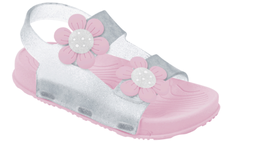 Sandalia margarita plata new