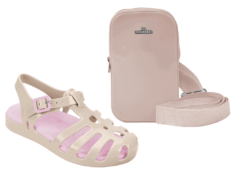 Sandalia con bolsa nude