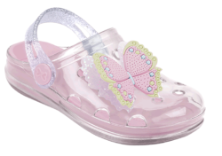 Clogs mariposa transparente