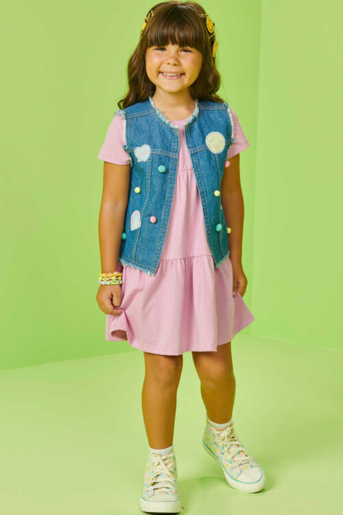 Vestido con chaleco Aqua