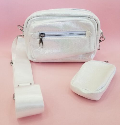 Bolso blanco perlado