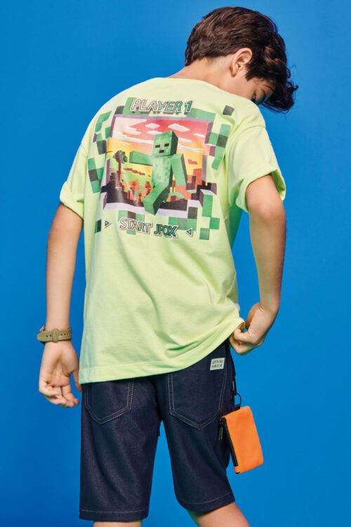 T- shirt de niño estilo minecraft