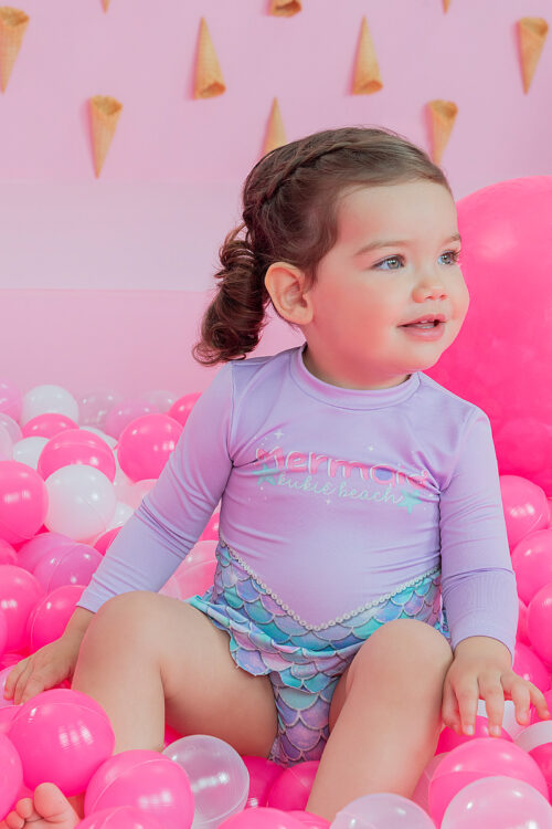 Traje de Baño sirena niñas pequeñas