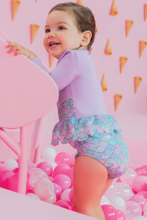 Traje de Baño sirena niñas pequeñas - Imagen 4