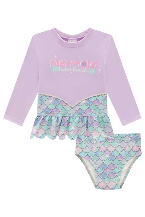Traje de Baño sirena niñas pequeñas - Imagen 2