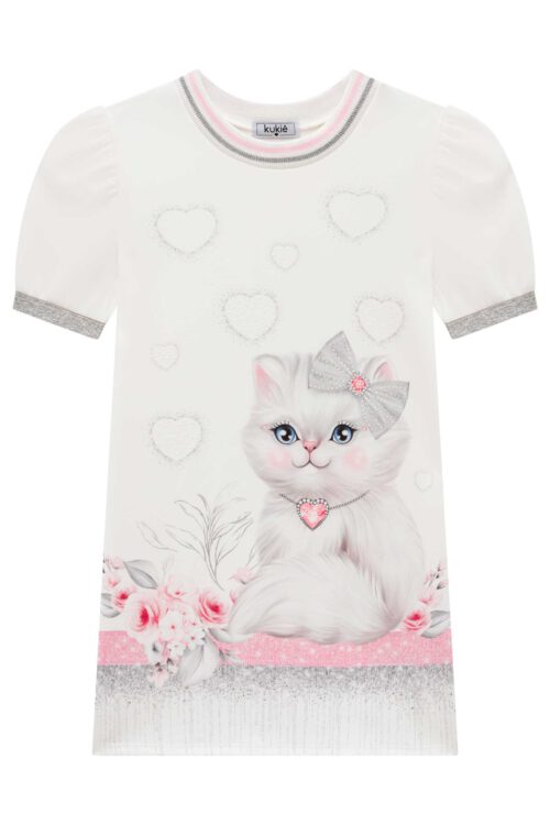 Vestido  gatico blanco  new - Imagen 3