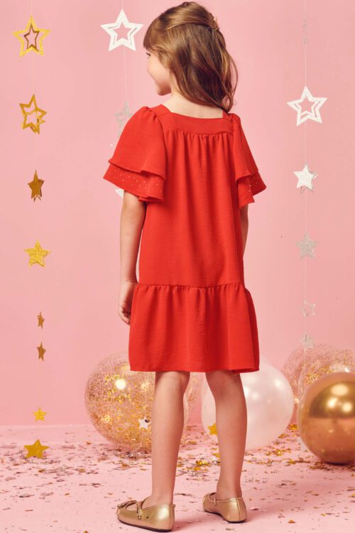 Vestido Rojo estilo Batica - Imagen 5