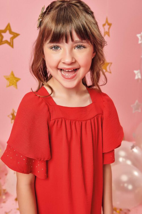 Vestido Rojo estilo Batica - Imagen 4