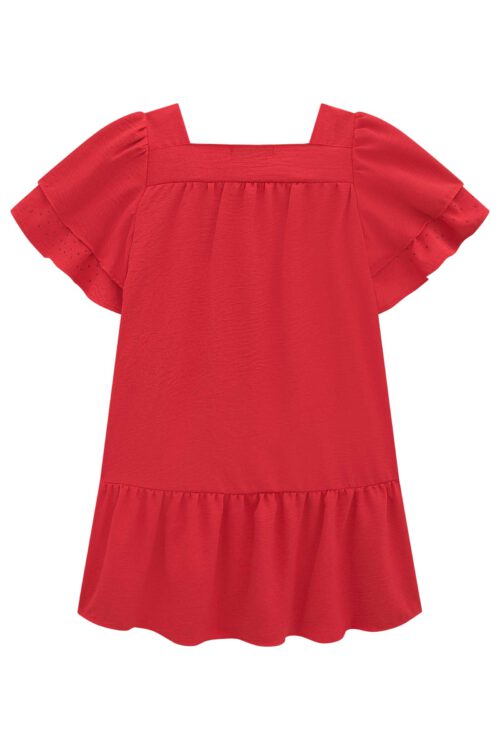 Vestido Rojo estilo Batica - Imagen 3