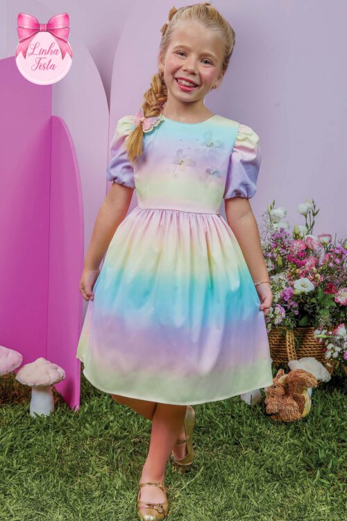 Vestido multicolor mariposa