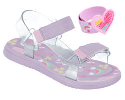 Sandalia Manu plata lila