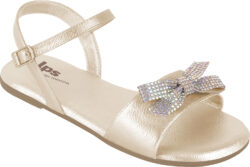 Sandalia dorada flat