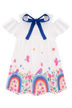 Alternative view of Vestido birdy white