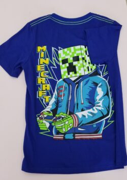 T shirt Minecraft azul rey