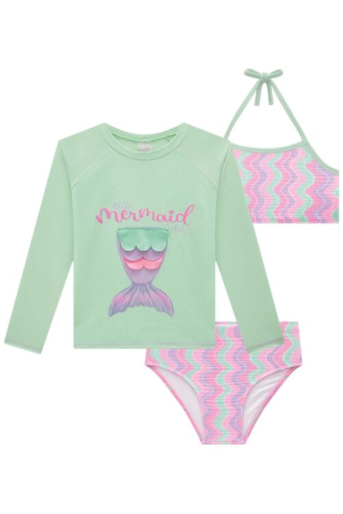 Traje de baño 3 piezas Mint  mermaid - Imagen 2