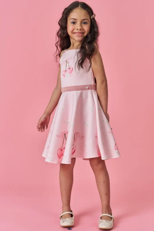 Vestido Cherry Rosa - Imagen 3